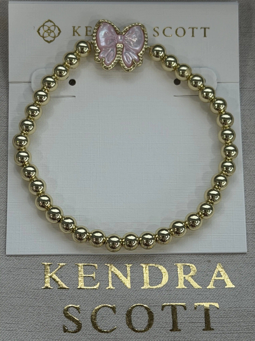 Kendra Scott pink bow bracelet